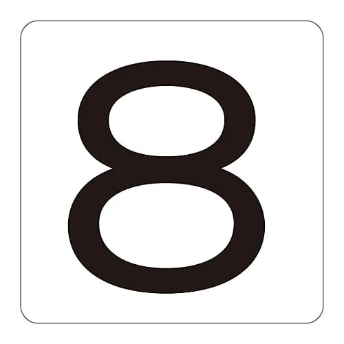 61-3414-39　Number Sticker HS-8 (5P) Large　171508