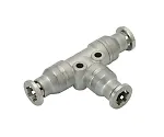 61-7634-47　［Discontinued］Stainless Steel (SUS316) Fitting Union Tee φ4 Clean Package　SSE4-C