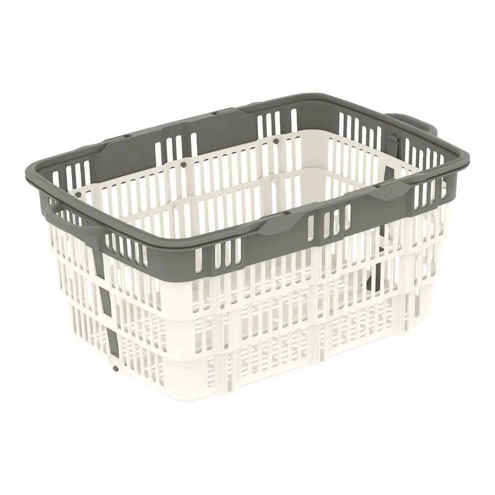 66-0013-38　Basket (Foldable) 570 x 361 x 237 mm Gray/White　10306000GL803WHTSU