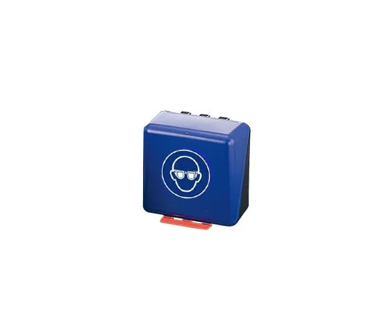 3-7121-01　Safety Protection Equipment Store Box For Protective Eyewear (Without Inlet) Blue　MIDI-1