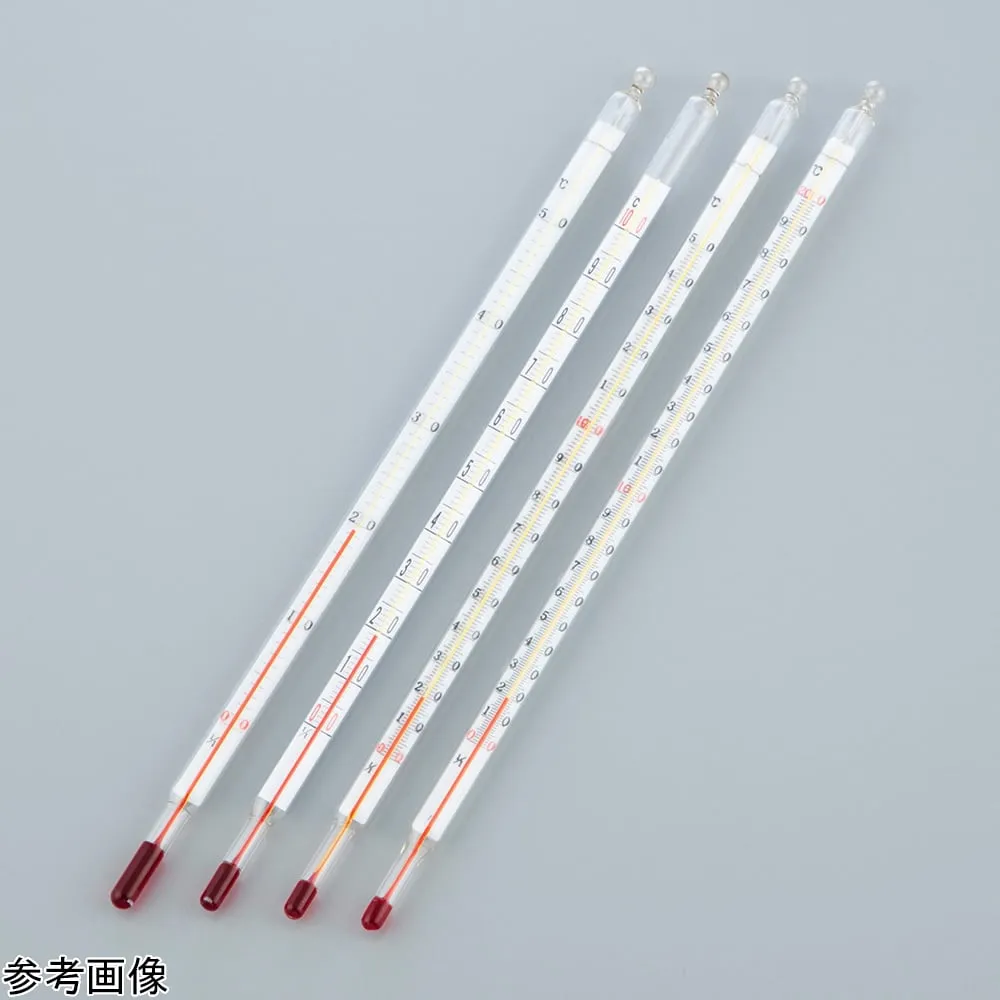 4-4616-01　Red liquid double tube thermometer 0 ~ 50 degrees　JC-2001