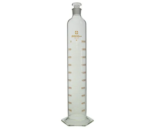 61-4413-92-56　Graduated Cylinder with Plug Supergrade 2L English Calibration Certificate　023550-20001