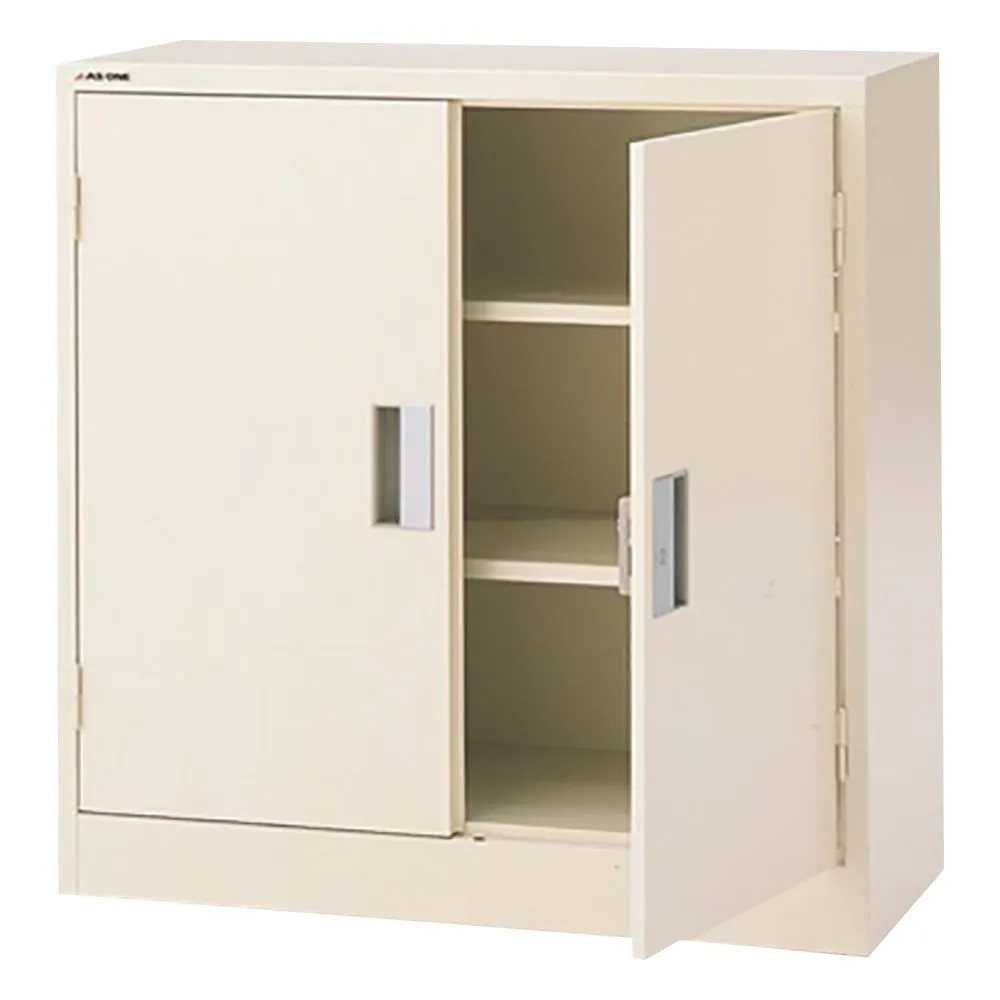 1-8317-12　Chemical-Resistant Cabinet Double Door 880 x 380 x 880　N-330R/OW