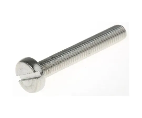 63-4566-02　RS PRO, M6 Pan Head, 40mm Stainless Steel Slot A2 304 Plain　130-707
