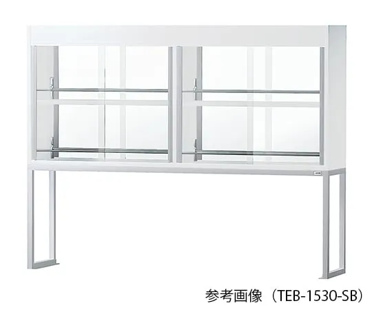 3-2091-11　Reagent Shelf (Double-Sided Steel Type With Glass Door) 900 x 300 x 1170mm　TEB-930SB