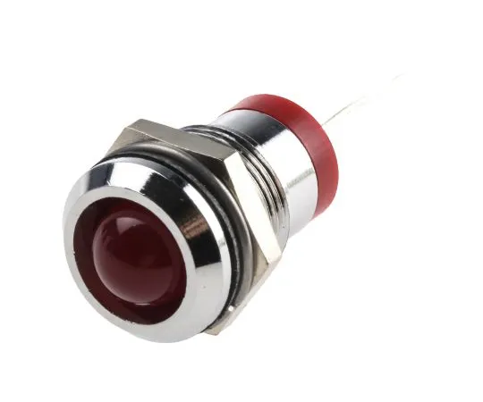 63-4587-56　RS PRO Red Indicator, 2 V dc, 12mm Mounting Hole Size, Lead Pins Termination　211-954