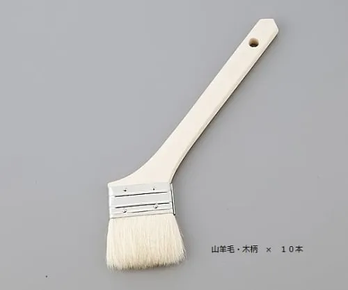 1-1639-51　［Discontinued］Brush Goat Hair, Wooden Handle 20mm 1 Box (10 Pcs)　530