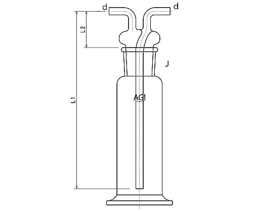 61-3630-03　Nozzle Type Gas-Washing Bottle 1000mL　4100-1000