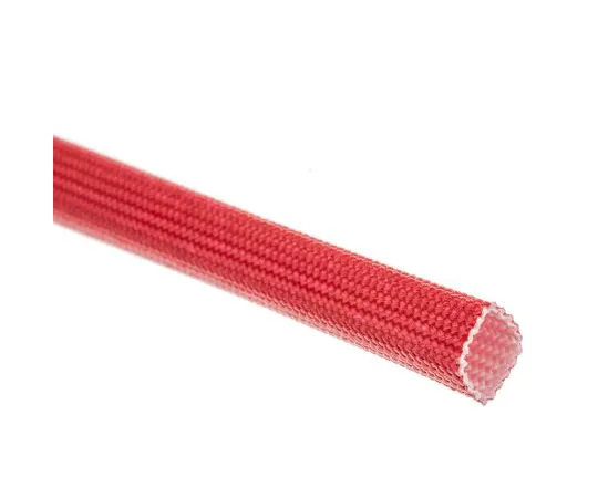 63-4613-15　RS PRO Braided Acrylic Fibreglass Red Cable Sleeve, 6mm Diameter, 5m Length　398-896