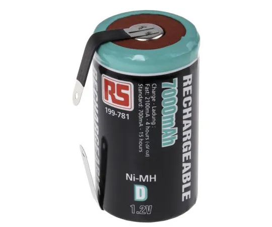 63-4584-41　RS PRO NiMH Rechargeable D Battery, 7Ah　199-781