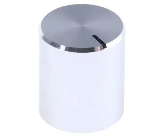 63-4635-79　RS PRO 14mm Silver Potentiometer Knob for 6.4mm Shaft Splined　499-977
