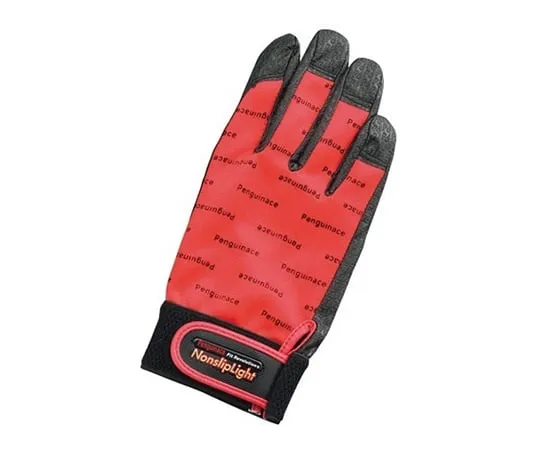 3-083-01　Grip Gloves Non-Slip Liner(R) red M　PA-9232