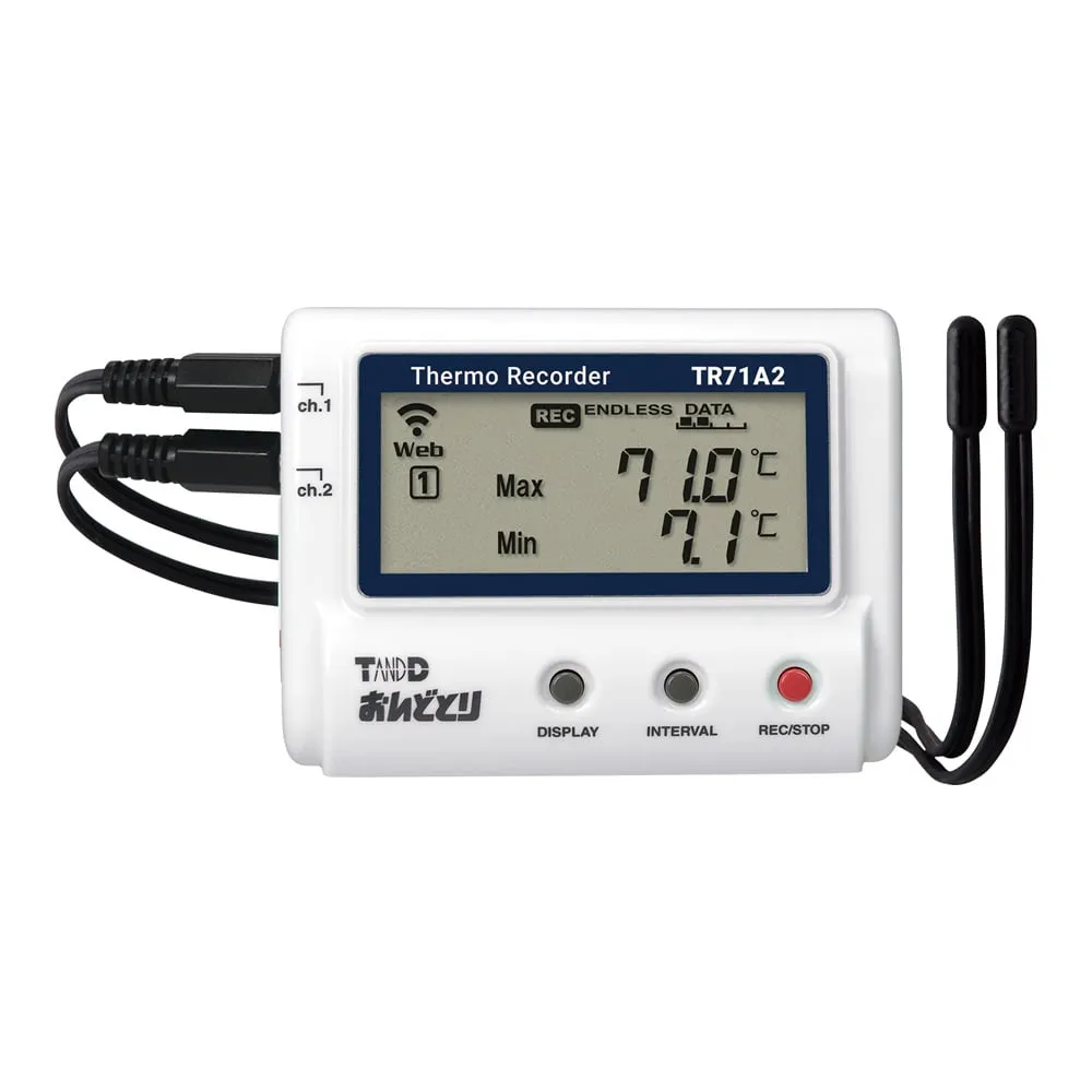 6-9183-41-20　Temperature recorder Ondotori (wireless LAN) with Calibration Certificate　TR71A2