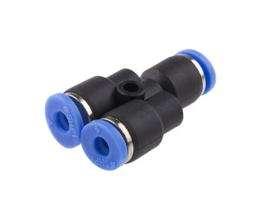63-5177-99　RS PRO Pneumatic Y Tube-to-Tube Adapter, Push In 4 mm x Push In 4 mm x Push In 4 mm　916-0915