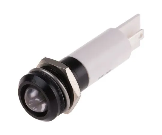63-4585-57　RS PRO White Indicator, 24 V ac/dc, 12mm Mounting Hole Size, Solder Tab Termination, IP67　205-369