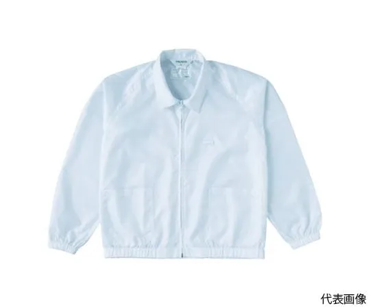61-3229-99　Anti-Electricity Yarn Grid Specification Jacket (Collared) White M size　TCLGJ-W-M