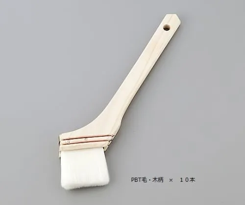 1-1644-51　［Discontinued］Brush PBT Hair, Wooden Handle 30mm 1 Box (10 Pcs)　828A
