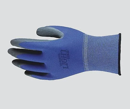 3-1740-01　Natural Rubber Unlined Glove 13 Gauge Blue M　A-371BM
