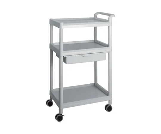 3-6643-02　Mobile Easy Cart (Tall Type/Wide 32) Gray 3 Stages Wiith Drawer　ME32B