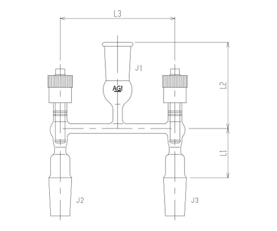62-2094-22　High Vacuum Greaseless Multivalve Core Rod Material: PTFE　2498-1L