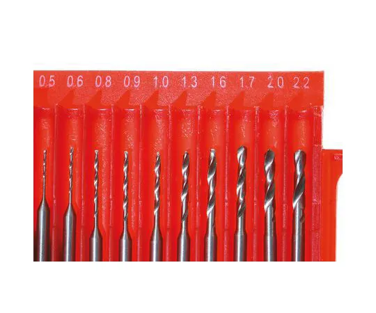 63-4627-57　RS PRO 10 Piece Multi-Material Twist Drill Bit Set, 0.5mm to 2.2mm　457-627