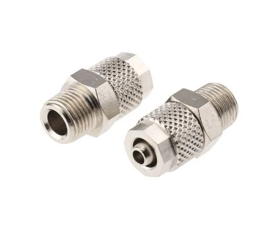 63-4757-09　RS PRO Pneumatic Straight Threaded-to-Tube Adapter, R 1/8 Male, Push In 6 mm　299-3932