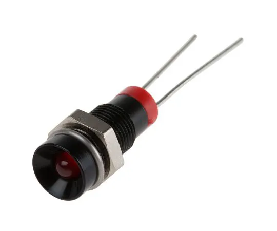 63-4587-47　RS PRO Red Indicator, 2 V dc, 6mm Mounting Hole Size, Lead Pins Termination　211-819