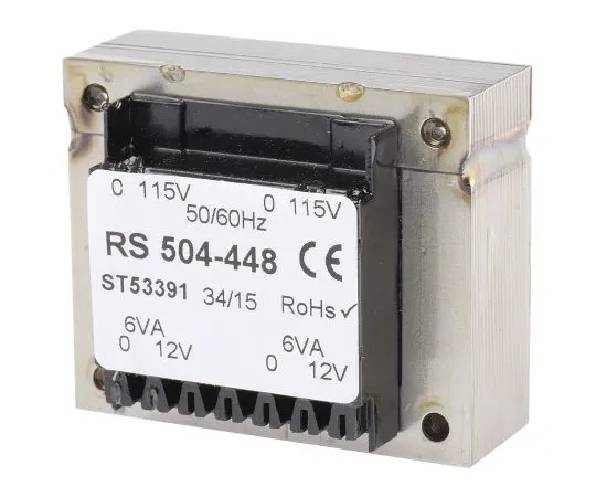 63-4636-64　12V ac 2 Output Through Hole PCB Transformer, 12VA　504-448