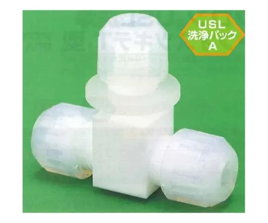 62-7075-41　［Discontinued］USL-PTFE Cleaning Connection Joint T Type Panel Mounting 6φ 00U-072-01　00U-072-01