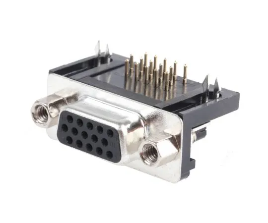 63-4632-42　RS PRO 15 Way Right Angle Through Hole D-sub Connector Socket, 2.29mm Pitch　481-443