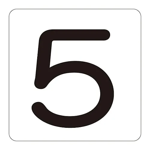 61-3414-36　Number Sticker HS-5 (5P) Large　171505