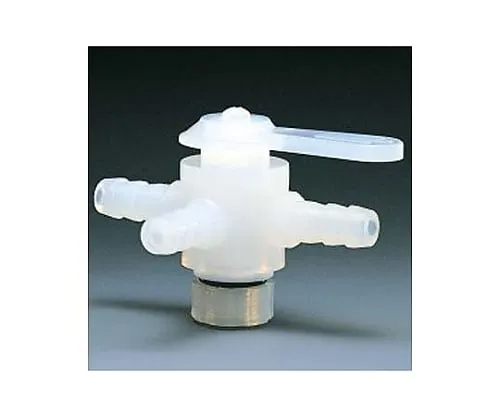 61-3537-58　PFA Three-Way Valve Hose Port Type 6φ　NR1403-01