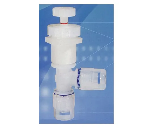 62-1061-41　Fluorocarbon Resin PFA Joint Needle Valve Vertical Type　JHA-H2