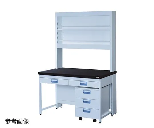 3-4144-01　Side Laboratory Bench Steel Type, Suspension Drawer, Reagent Shelf with Wagon 1200 x 600 x 800/1900　ERB-1260K-ST