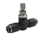 61-7658-45　Speed Controller Low Flow Rate Small Union Straight Type 1.8 Clean Package　JSMU180L-C