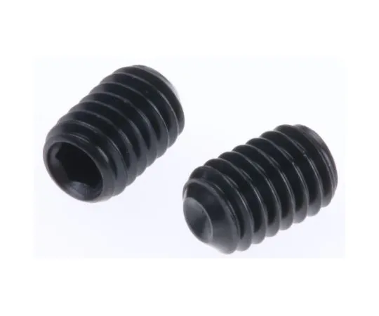 63-4640-43　Black, Self-Colour Steel Hex Socket Set M4 x 6mm Grub Screw　529-949