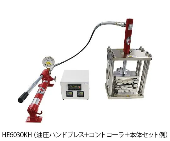 4-1587-03　Ultra-high Temperature Hydraulic Hand Press MAX 600 ° C 60 kN Hydraulic ometer　HE6060-K