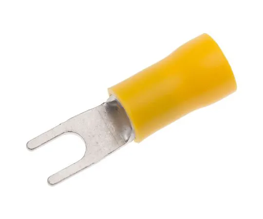 63-4641-55　RS PRO Insulated Crimp Spade Connector, 2.5mm² to 6mm², 12AWG to 10AWG, M3.5 Stud Size Vinyl, Yellow　534-503