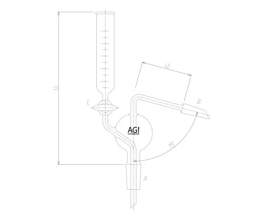 62-2095-98　Trap Ball Glass Cock with Injection Funnel　2599-4L2L