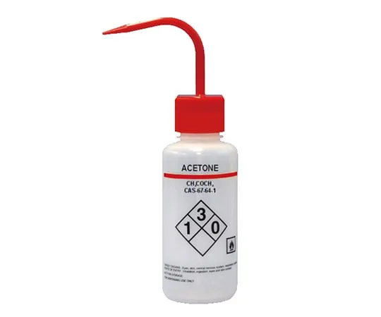 62-2932-49　Chemical Identification Washing Bottle LDPE 250 mL Acetone (Acetone) 561010　561010