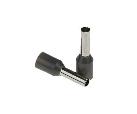 63-4627-89　RS PRO Insulated Crimp Bootlace Ferrule, 8mm Pin Length, 2.6mm Pin Diameter, 2.5mm² Wire Size, Grey　458-724