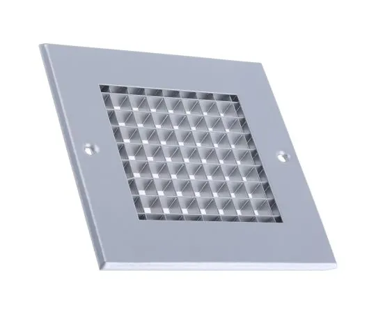 63-4623-77　Silver Aluminium Grille, 125 x 125mm　432-693