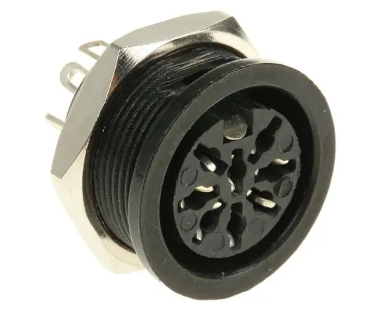 63-4634-40　RS PRO 8 Pole Din Socket, 4A, 100 V ac　491-140