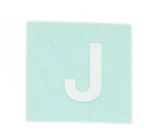 61-7397-51　Character Seal J White 15mm　CL15W-J