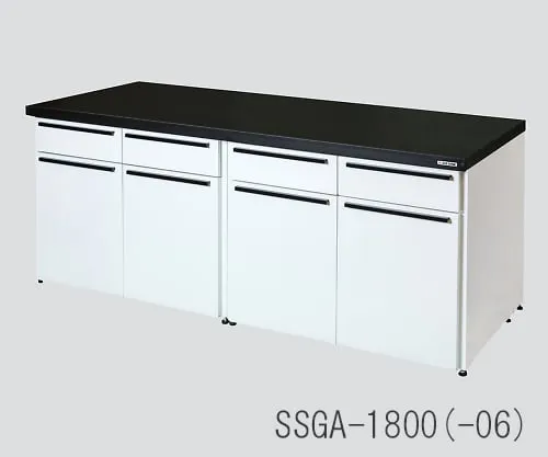 3-4468-01　Side Laboratory Bench Steel Unit, Flat Type 450 x 750 x 800　SSGA-450
