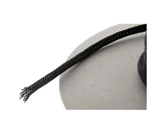 63-4616-40　RS PRO Expandable Braided PET Black Cable Sleeve, 3mm Diameter, 30m Length　408-293