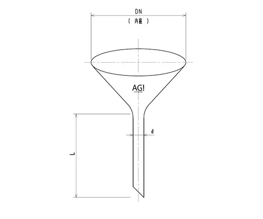 61-0188-34　Foot Long Funnel φ45　3762-45