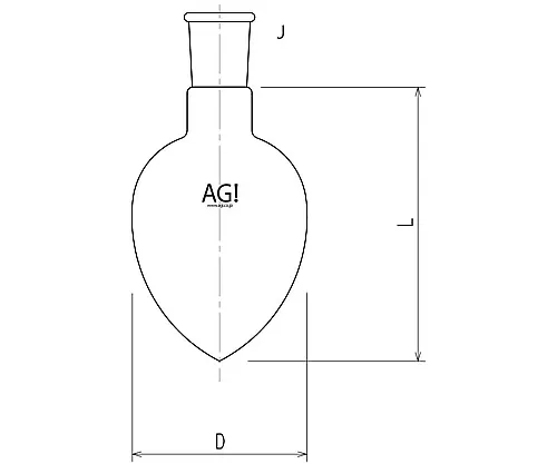 61-3626-37　Semi-Micro Pear-Shaped Flask 5mL 15/20　3230-005-1M