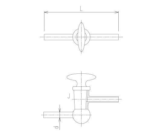 62-2090-67　［Discontinued］High Vacuum Tap Z Type I　2200-158