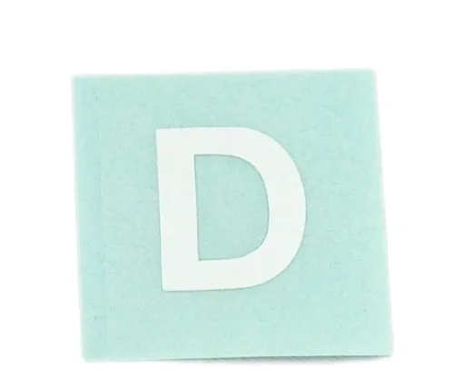 61-7397-45　Character Seal D White 15mm　CL15W-D
